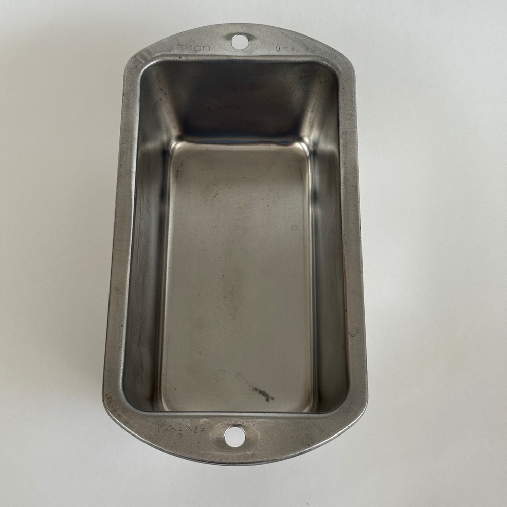 Vintage EKCO USA Mini Loaf Pan 5 3/4 x 3 x 2 Baking Pan Metal Bakeware